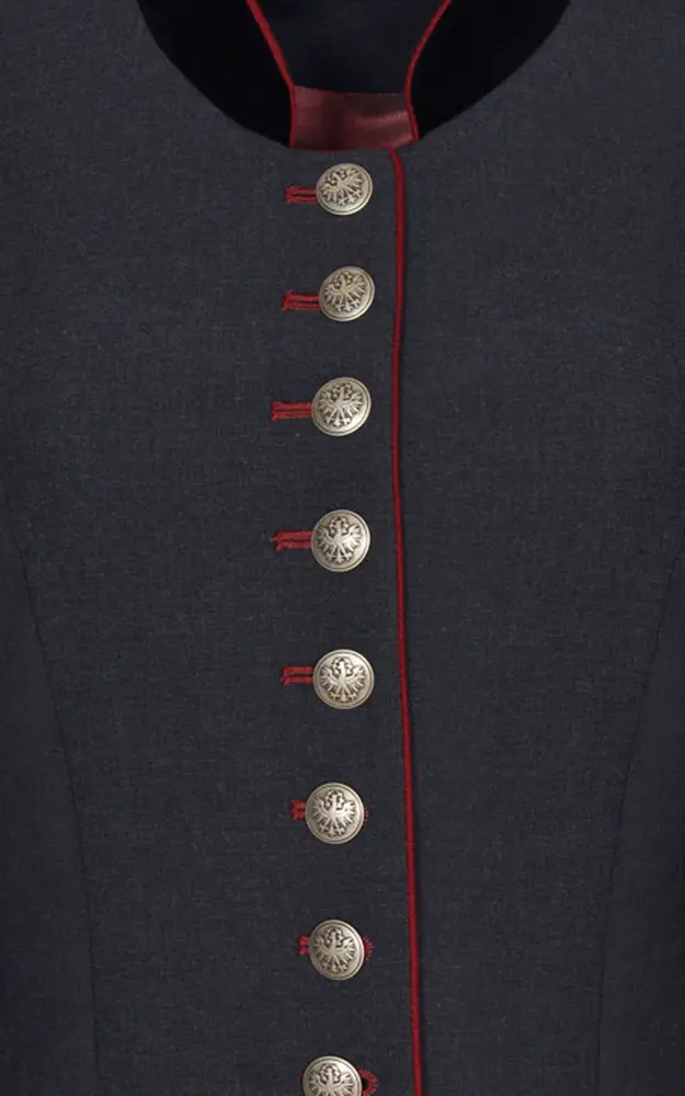 Jacke Adnet, anthrazit/rot