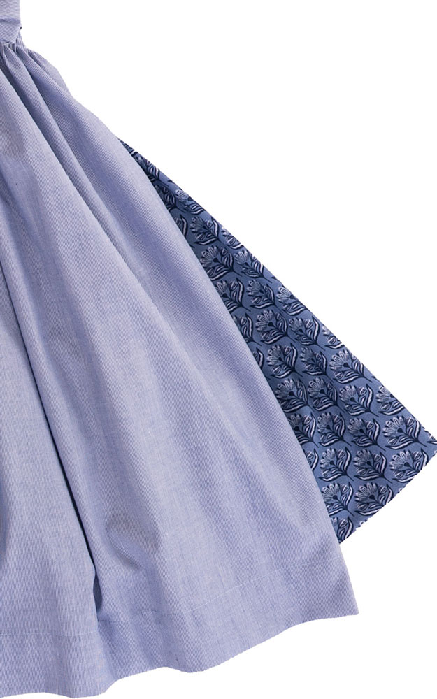 Kinderdirndl Bergsee mit Schürze u. Bluse, blau