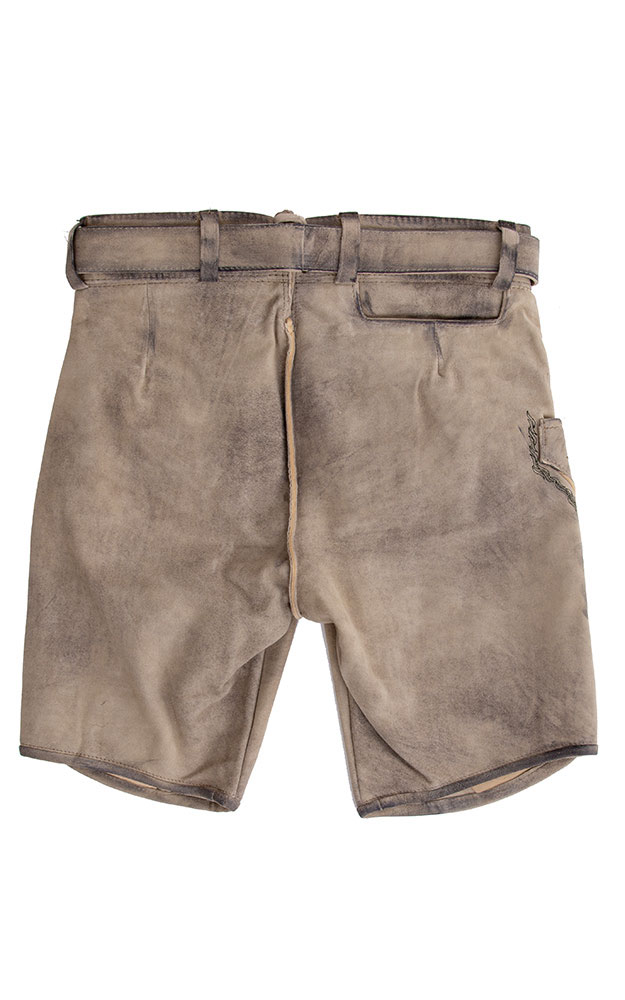 Lederhose Buchner mit Gürtel, natur kernig