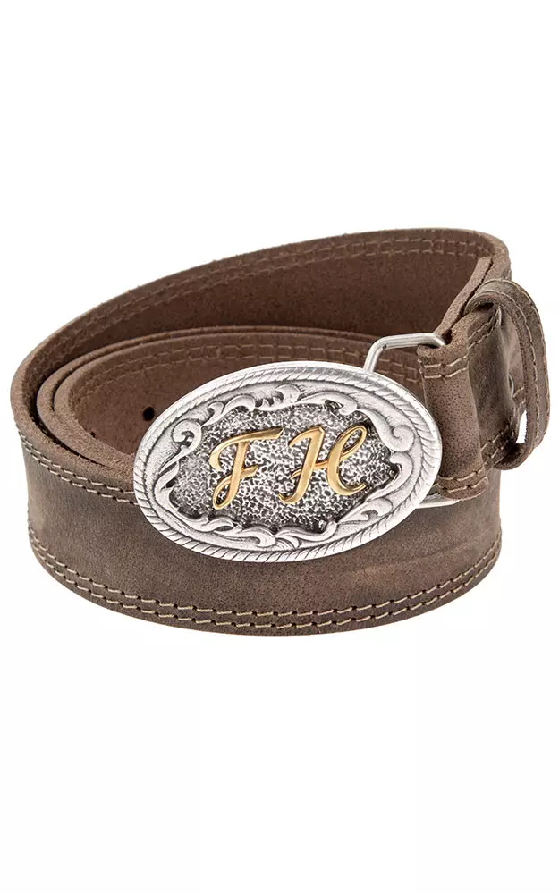 Herrengürtel mit eigenen Initialen - Monogramm