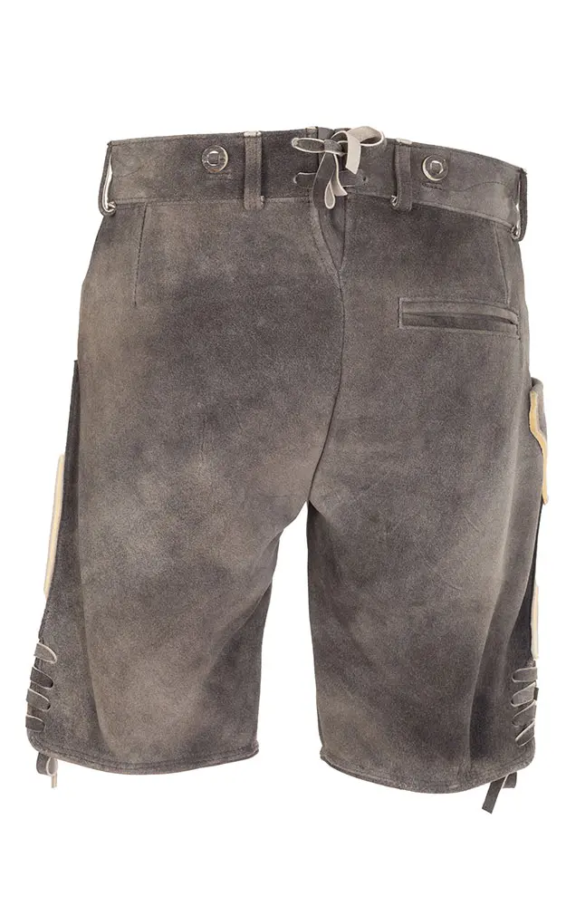 Lederhose Sepp ohne Träger, grau