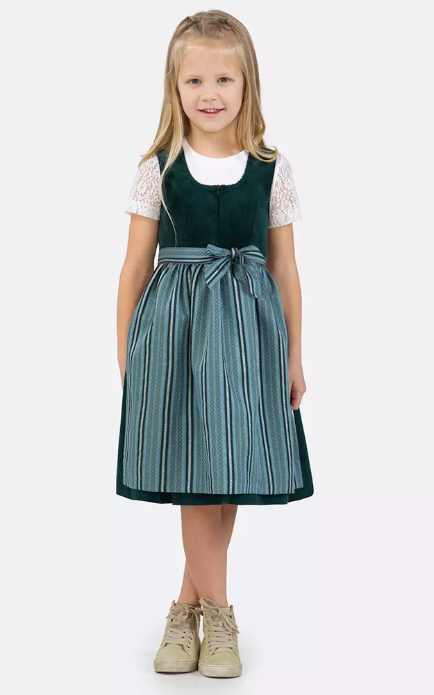 Kinderdirndl Constance mit Schüze, grün
