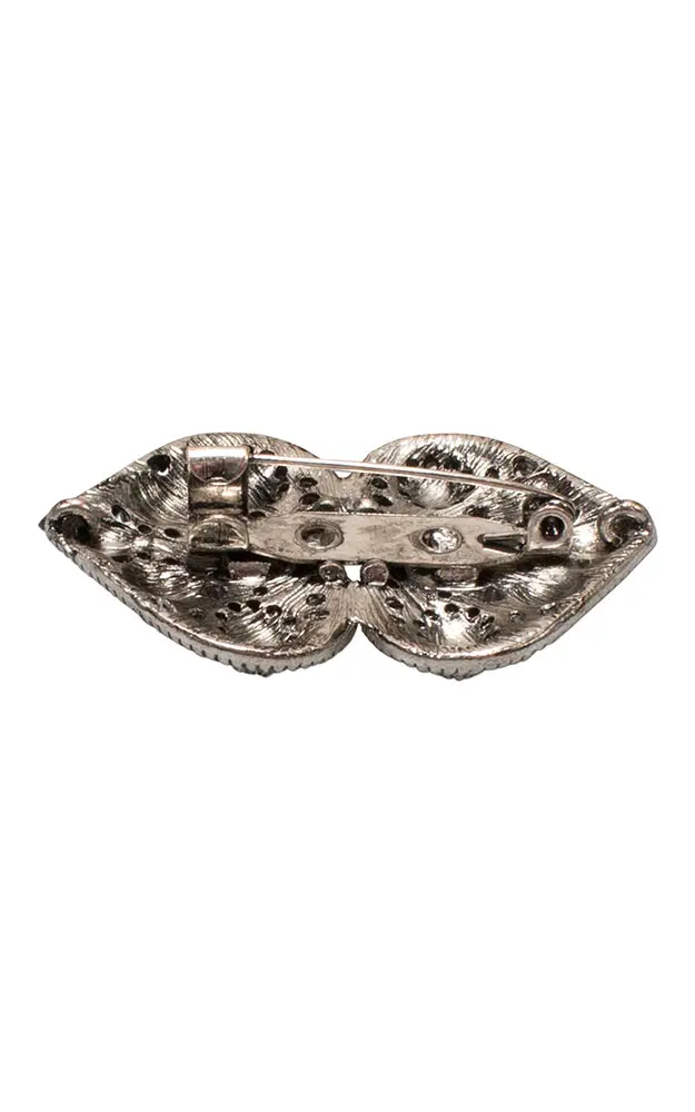 Brosche Ornament-Herz, altsilber