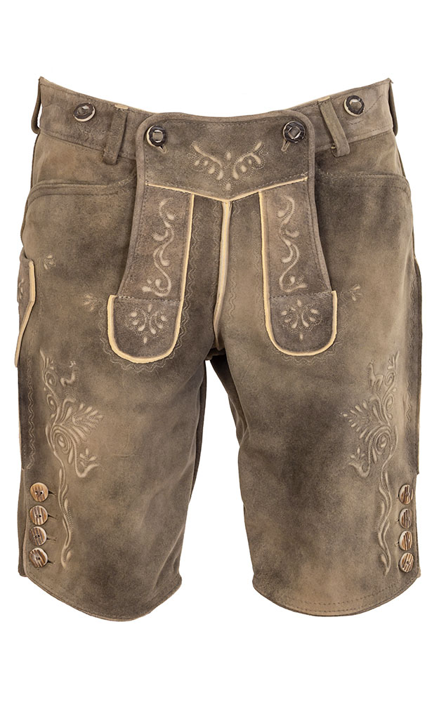 Lederhose Hallstatt ohne Träger, beige/natur
