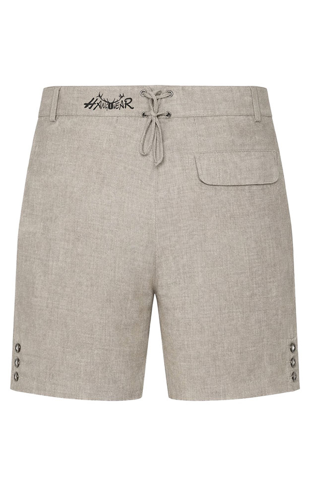Stofflederhose Leinen, beige
