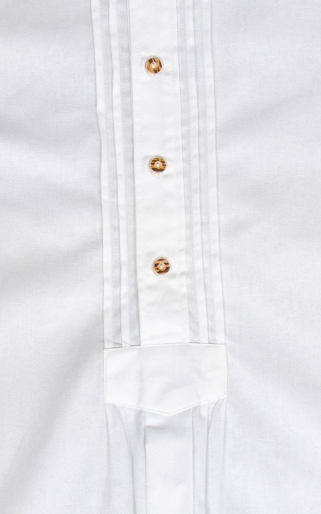 Hemd 1008 Stehkragen Riegel, weiß - Slim fit