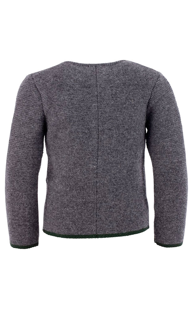 Kinder-Strickjacke, anthrazit/tanne
