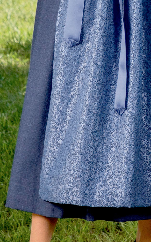 Blusendirndl Isargau Samt blau, ohne Schürze