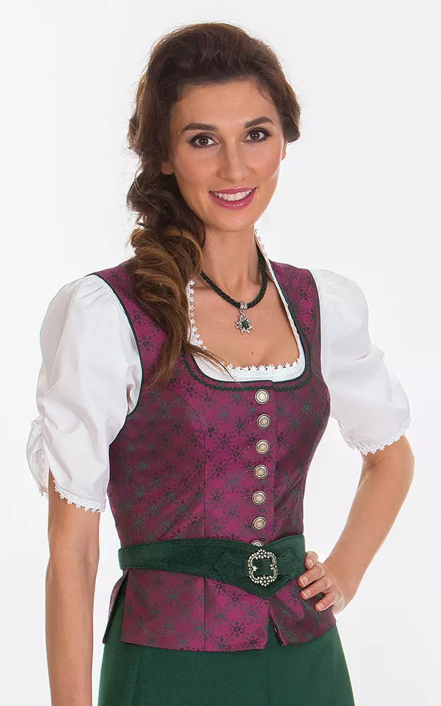 Mieder Herzberg, beere/grün