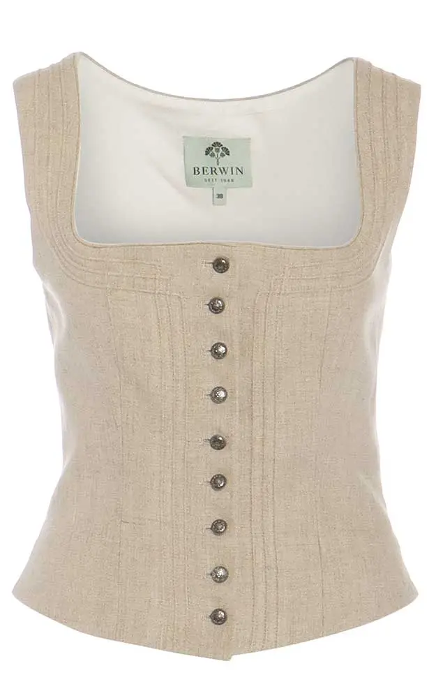 Mieder Leinen 65160, natur