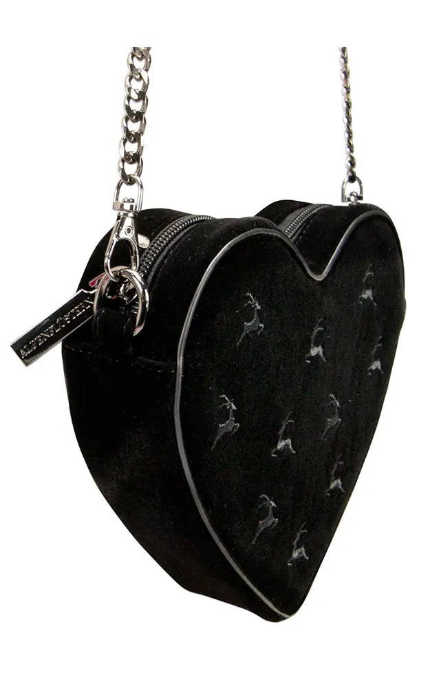 Trachtentasche Samtherz, schwarz