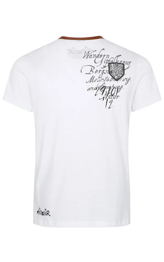 T-Shirt Berge, weiß