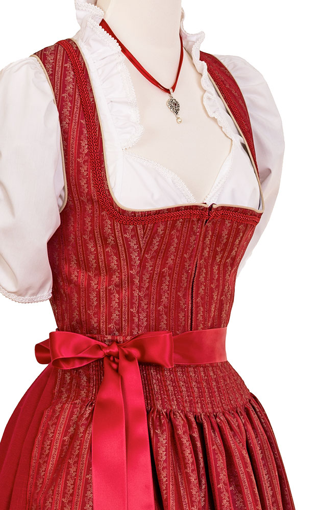 Blusendirndl Hartsee /E rot, ohne Schürze