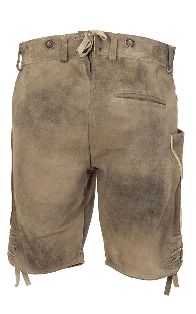 Lederhose Ludwig ohne Träger, inka/silber