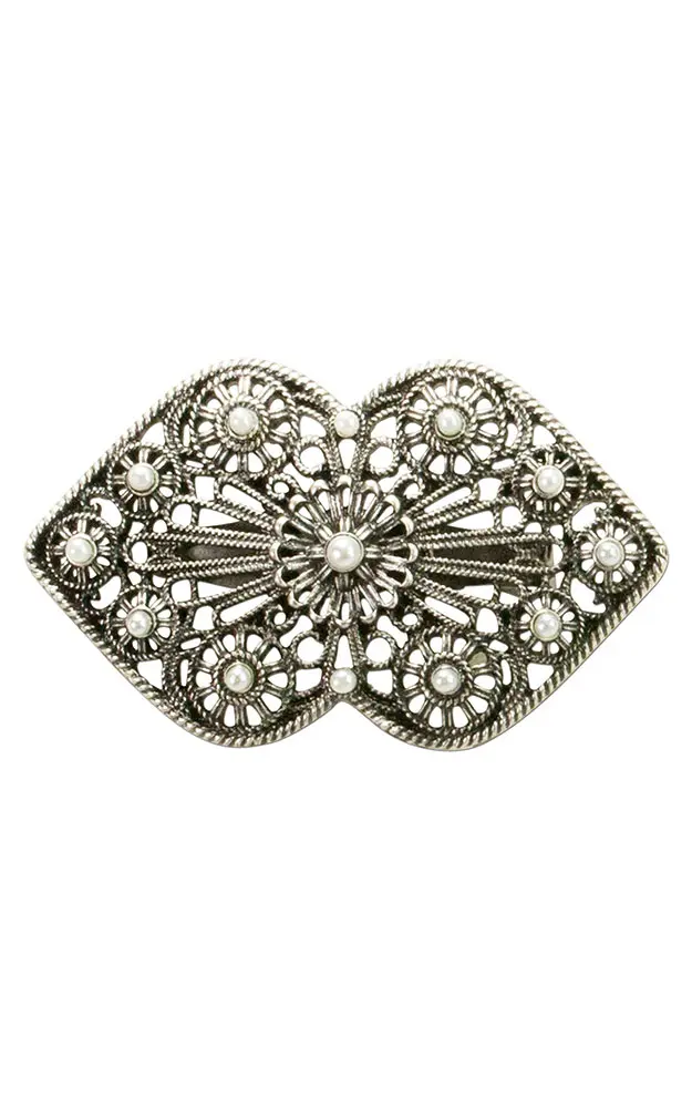 Brosche Lissy, altsilber