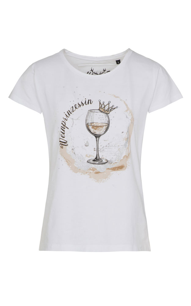 Damen-Shirt Weinprinzessin, weiß