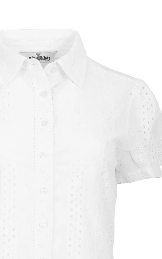 Trachtenbluse 35, weiß