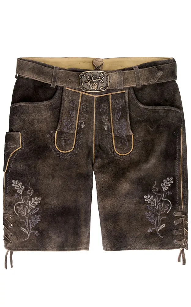 Lederhose Faistenlohe mit Gürtel, marokko