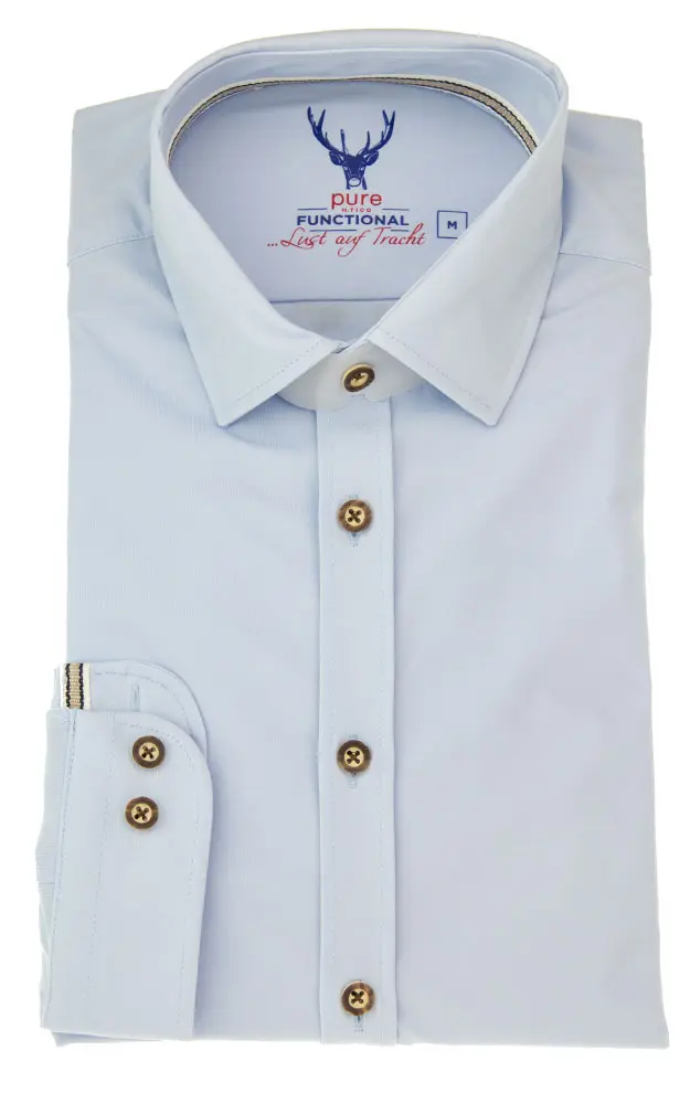 Hemd 5018, blau - Slim fit super stretch