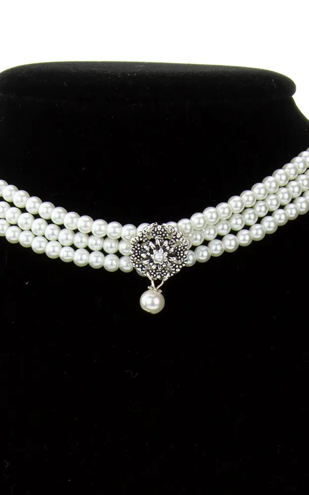 Kette 48322-1, Perle weiß