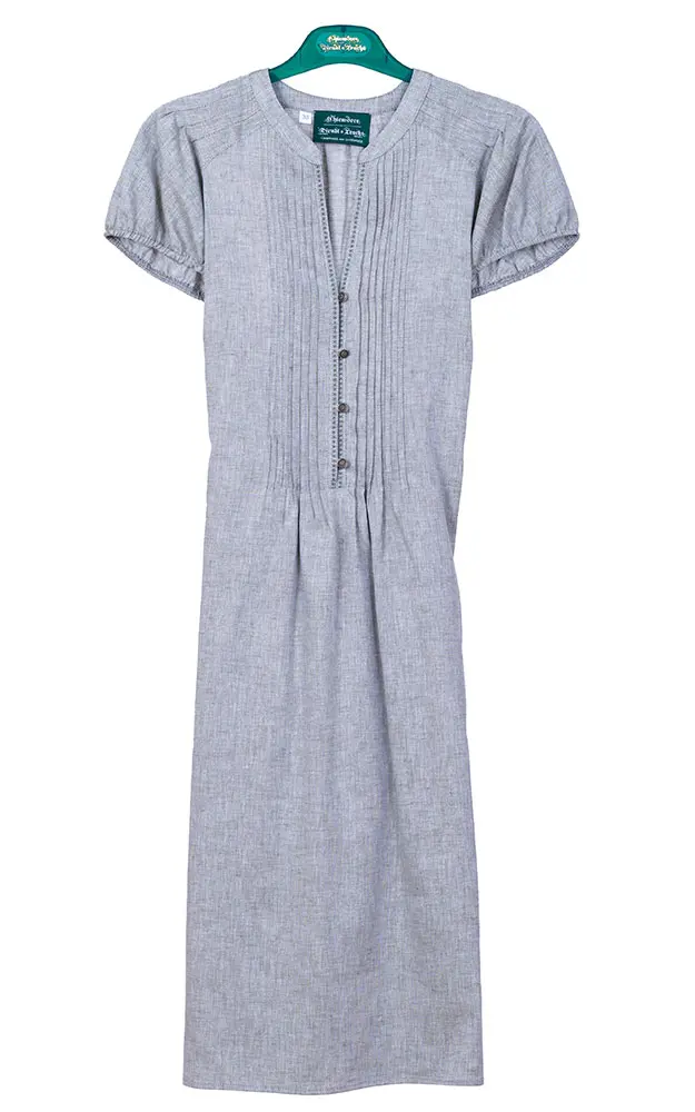 Kleid mit Biesen, grau