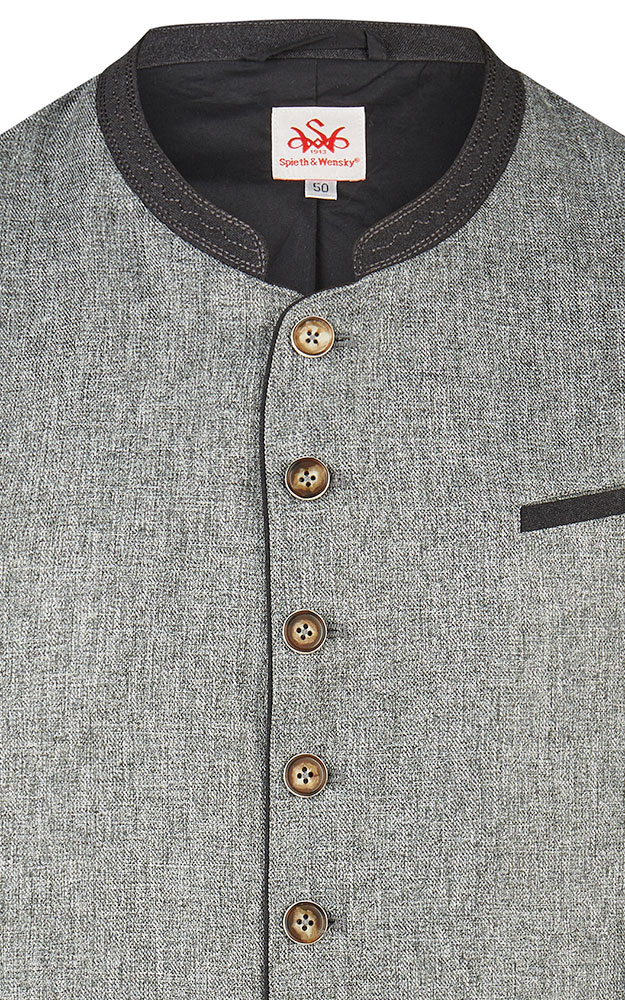 Weste Herwin, grau Leinenoptik