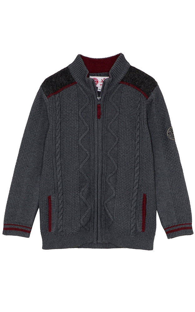 Kinder-Strickjacke, grau - FC Bayern