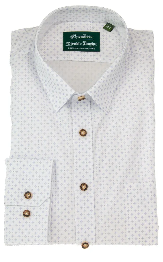 Hemd 2603 4249 53, weiß/blau - Slim fit