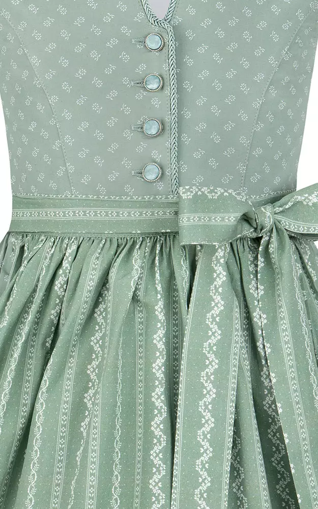 Kinderdirndl Lena mit Schürze, salbeigrün