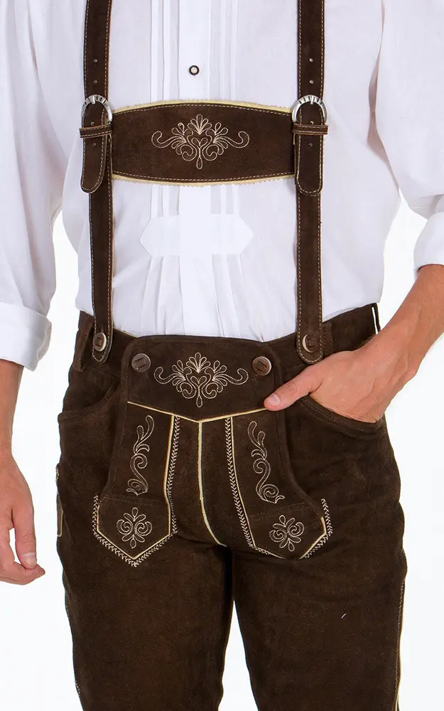 Lederhosen-SET Sigi Bundhose, espresso