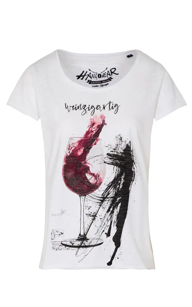 Damen-Shirt Weinzigartig, weiß
