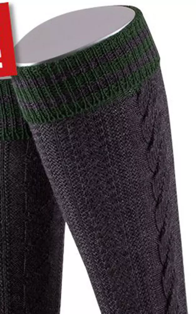 Kniestrümpfe L8995R, anthrazit/grün