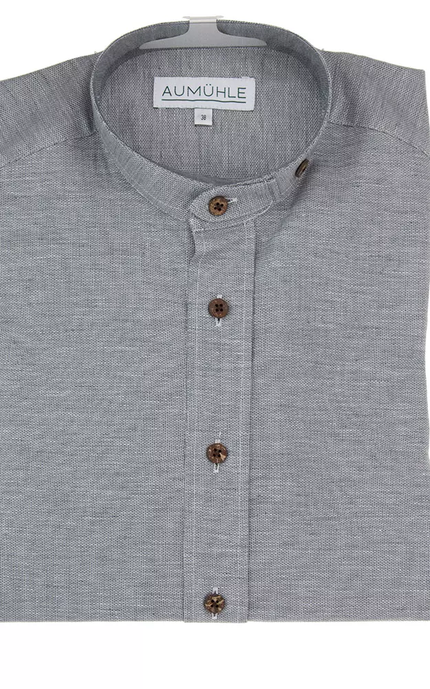 Hemd 13375D, rauchblau Stehkragen