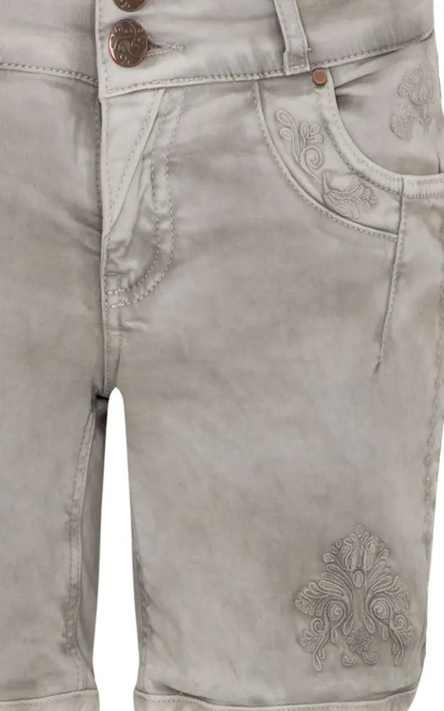 Damen Jeans Short, hellgrau