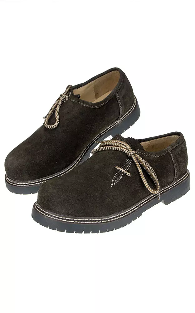 Lederhosen-SET Max Kurze mit Träger, espresso