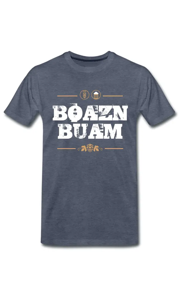 T-Shirt Boazn-Buam, blau meliert