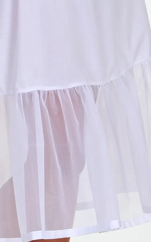 Unterrock Mira midi, weiß 70cm Petticoat