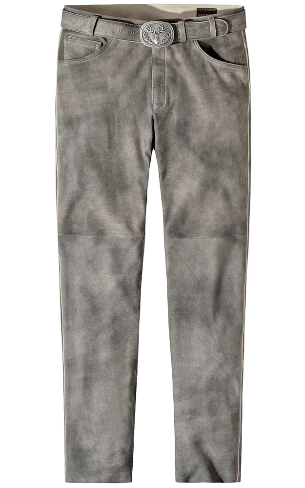Lederhose Marlon mit Gürtel, stein gespeckt