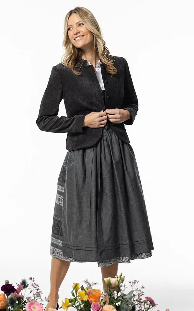 Jacke Cord 95251, schwarz