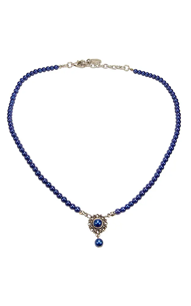 Kette Helena, Perle blau