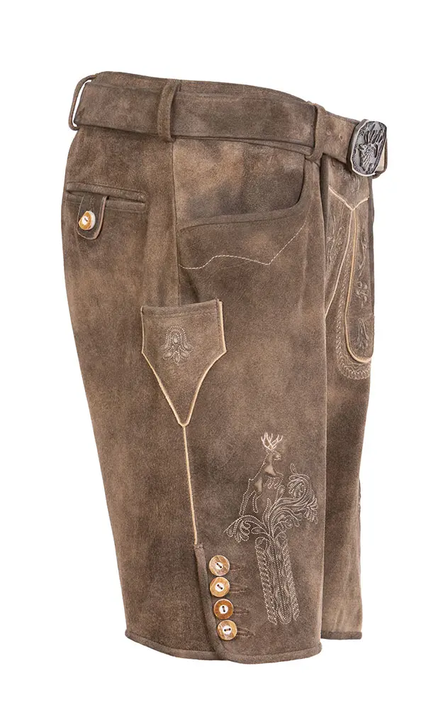 Lederhose Evgeni mit Gürtel, honey