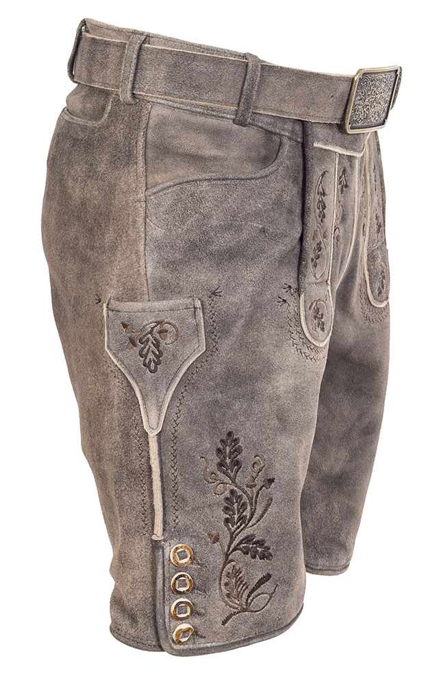 Lederhose Pedro mit Gürtel, bison