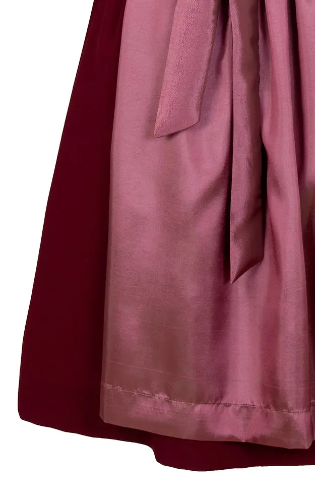 Blusendirndl Glemmtal weinrot, mit Schürze