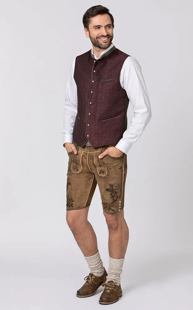 Weste Marino, weinrot