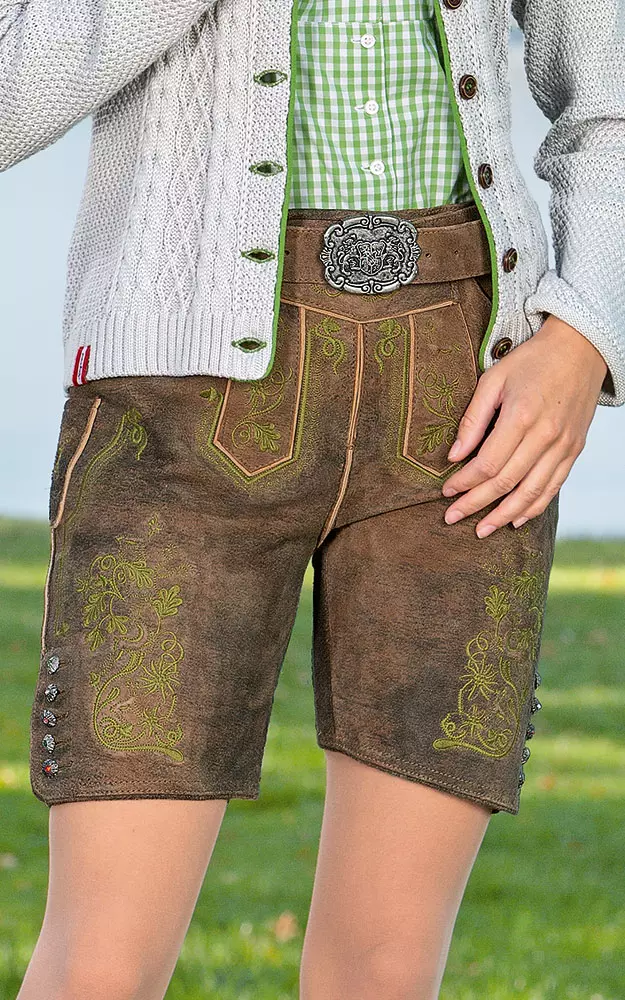 Damenlederhose Eichberg, antik