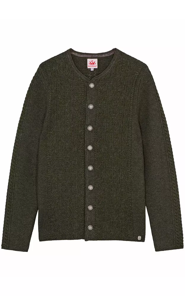 Strickjacke Gent, oliv