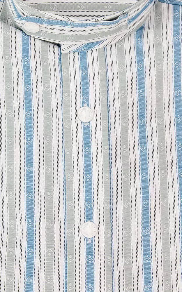 Hemd 03 13410P, blau/grau gestreift