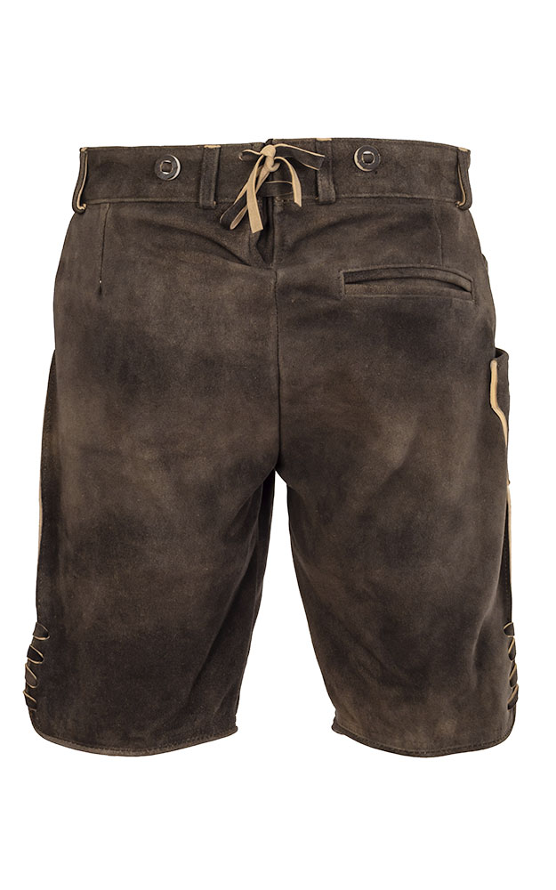 Lederhose Bregenz, mit Gürtel, espresso