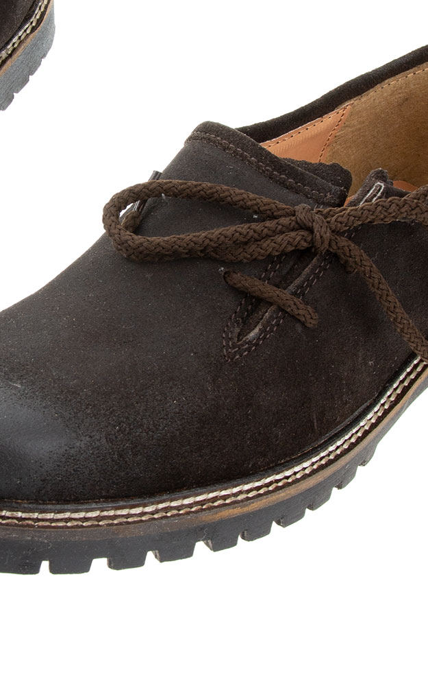 Set-Haferlschuhe Velour, espresso
