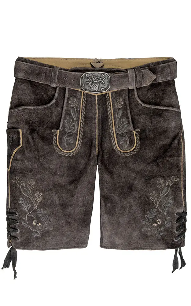 Lederhose Etienne mit Gürtel, ombre